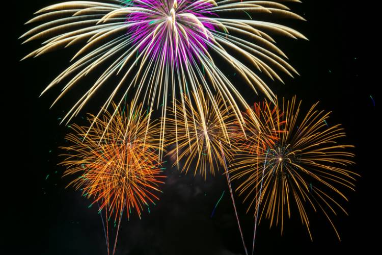 fireworks in the sky